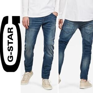 G-Star Raw Arc 3D Slim Jeans Men’s 34x36 Medium Wash Designer Denim
